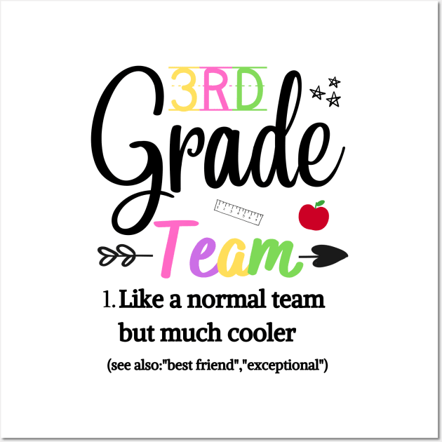 3rd Grade Team Like A Normal Team But Much Cooler Wall Art by JustBeSatisfied